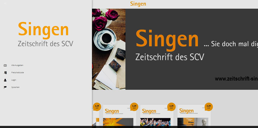 Zeitschrift SINGEN geht digital