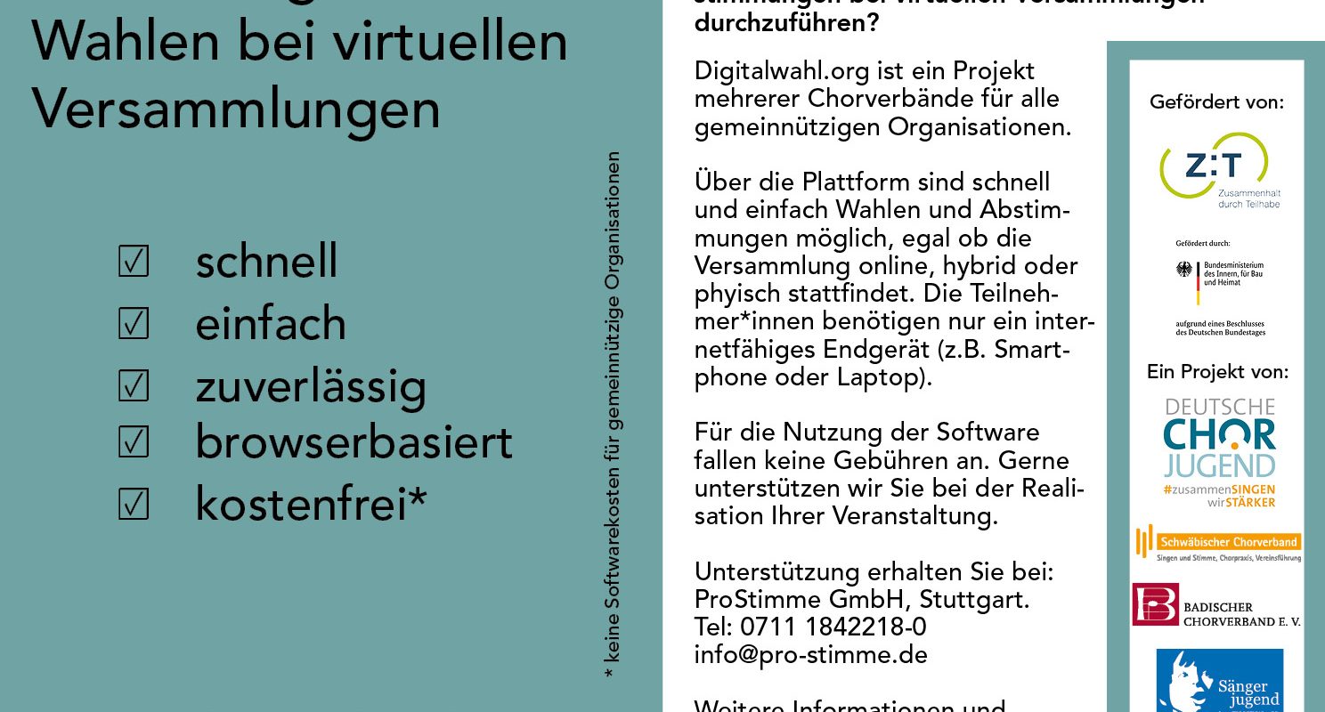 Online-Wahlen mit digitalwahl.org