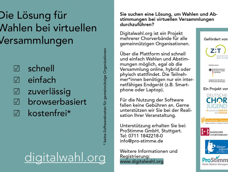Online-Wahlen mit digitalwahl.org